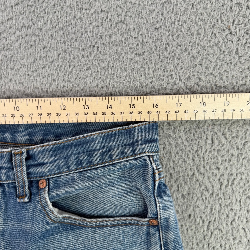 Vintage Levi's 501 Jeans Mens 36x34 Blue 90s Made in USA Custom Knee Patch Denim - Picture 6 of 11